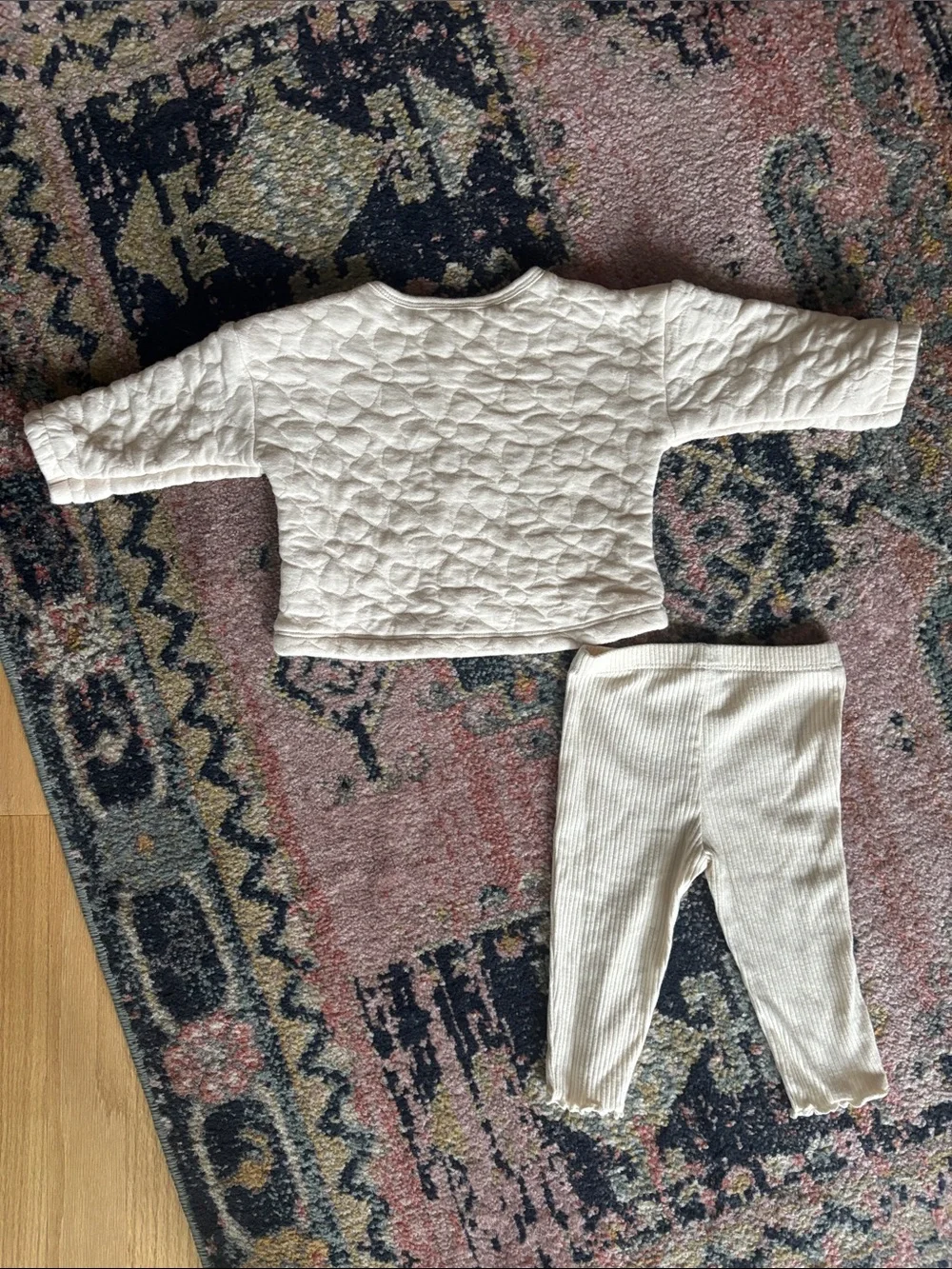 Carter's Just One You Baby Girl's Quilted Floral Top & Ribbed Leggings Set 6M
